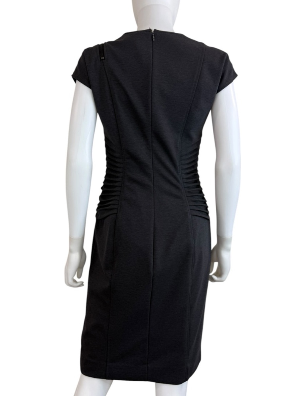 Etcetera Gray Knit Midi Dress Size 4 H0756 - Picture 3 of 11